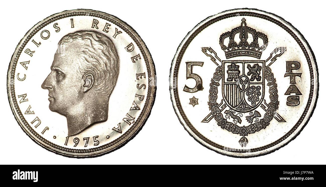 1976 5 pesetas Banque D'Images