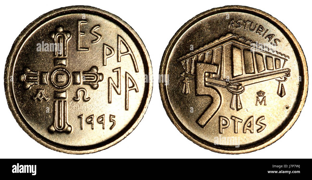 1995 5 pesetas Banque D'Images