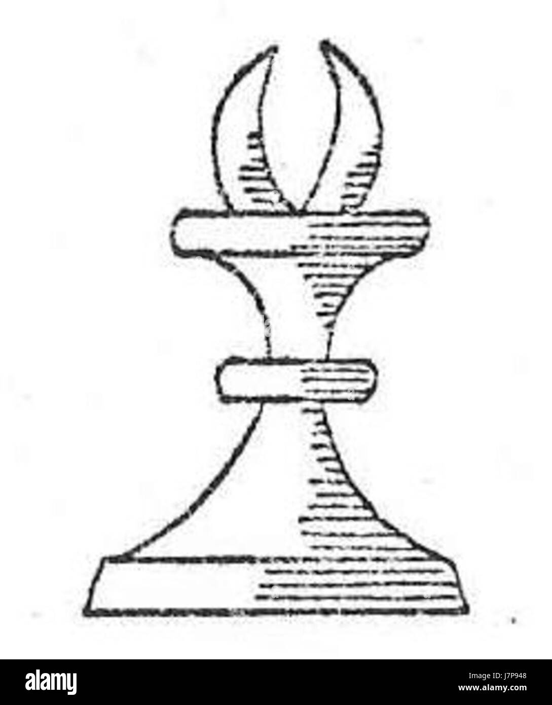 Alfil, une pièce dans le jeu d'échecs, est généralement représenté par un évêque, qui se déplace en diagonale sur le plateau. Le terme provient de l'arabe et a un rôle important dans la stratégie d'échecs. Banque D'Images