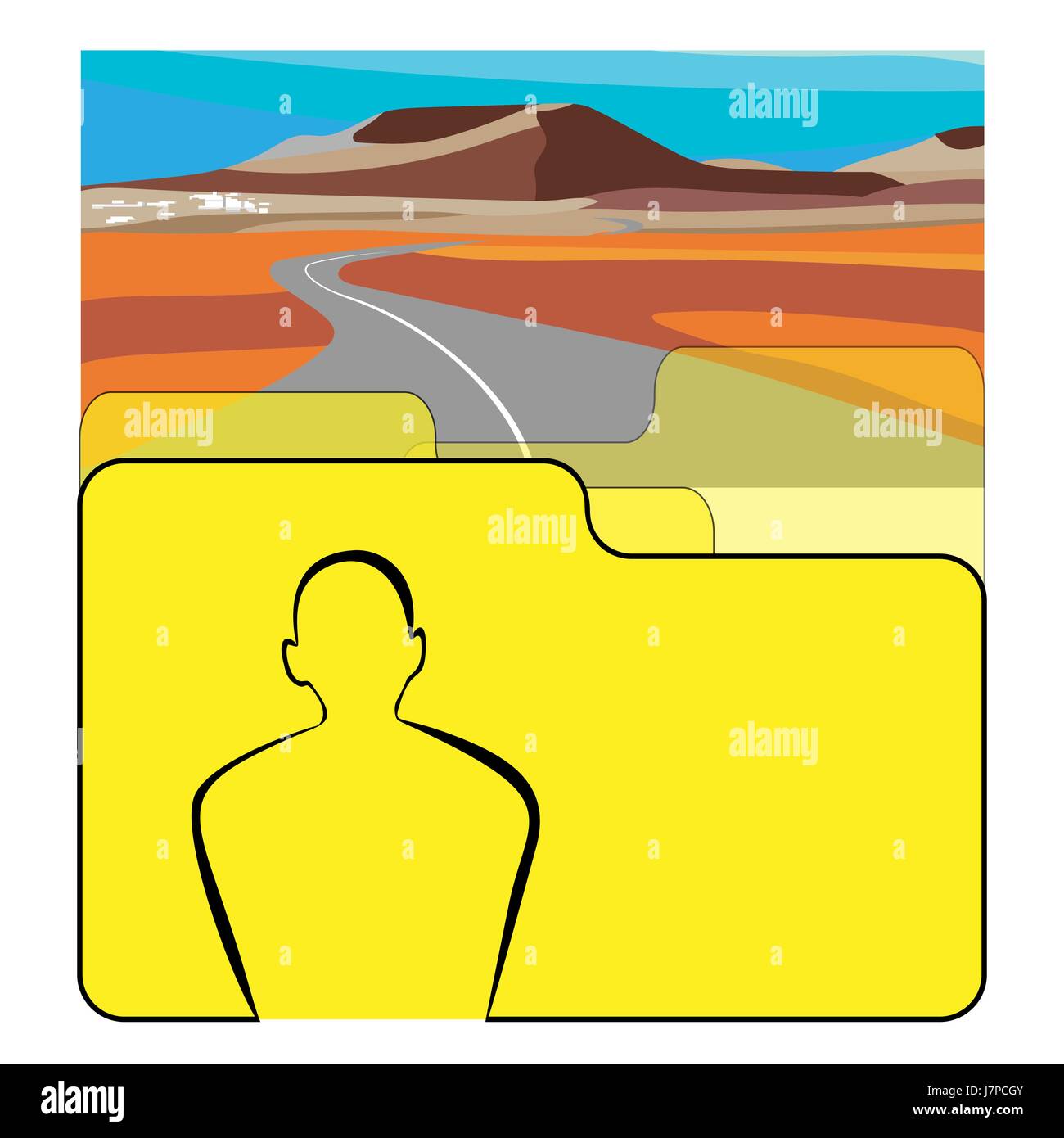 Employée de bureau à rêver de concept de vecteur de déplacement Illustration de Vecteur