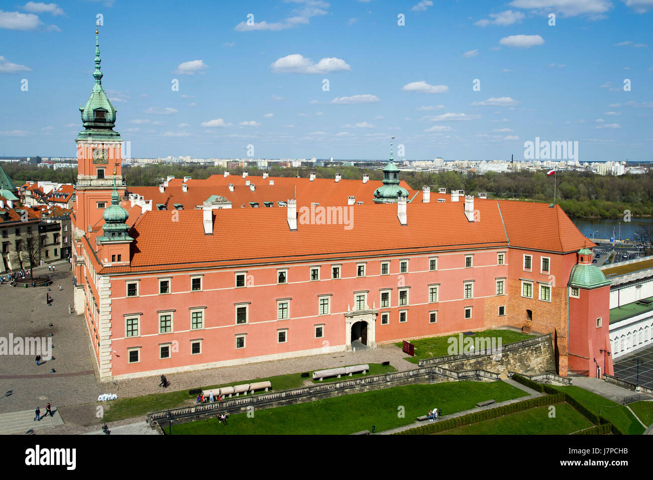 Place du Château (plac Zamkowy) et Château Royal de Varsovie Vieille Ville inscrite au Patrimoine Mondial de l'UNESCO, Varsovie, Pologne © Wojciech Strozyk / Alamy Stock Phot Banque D'Images