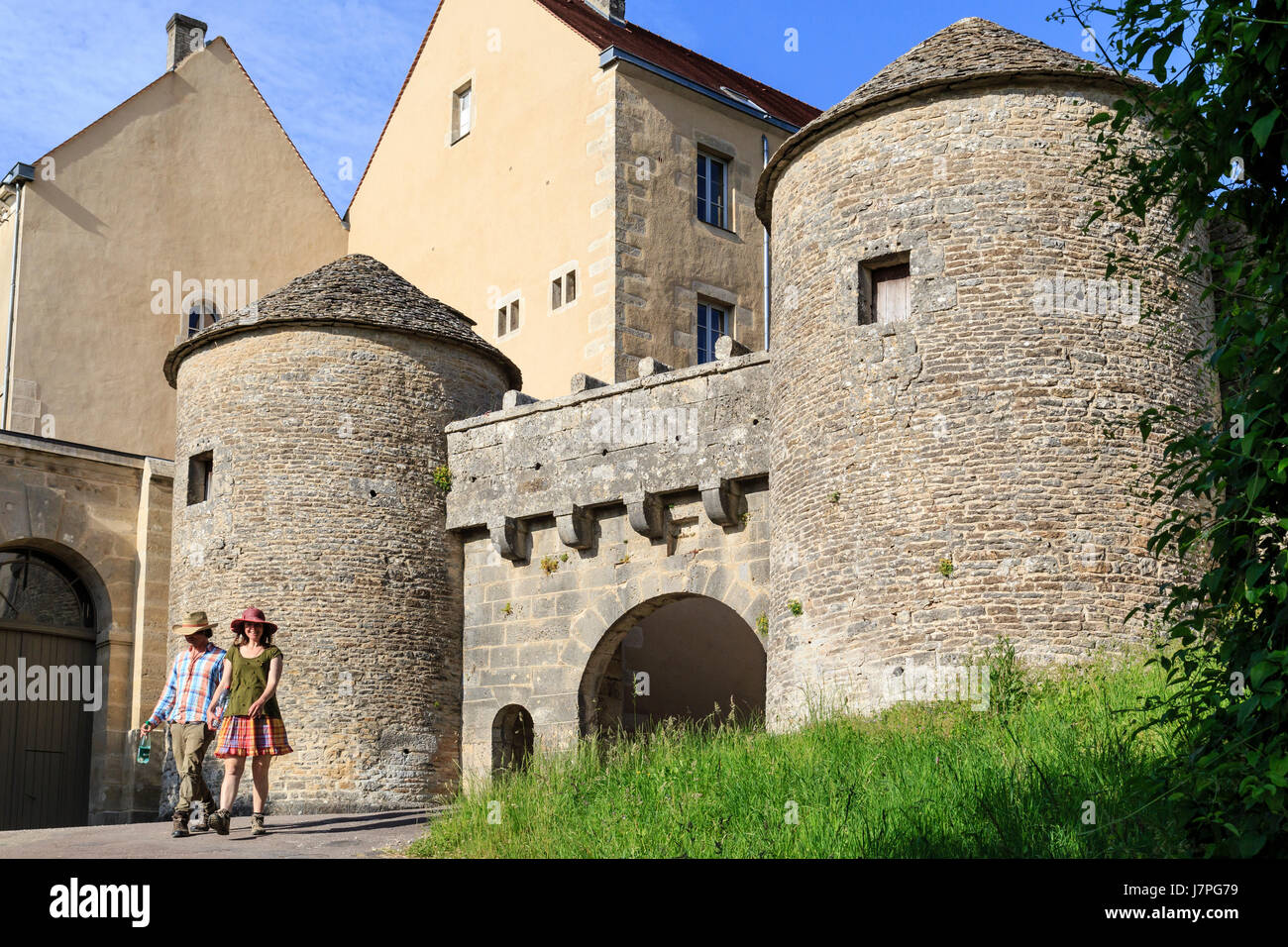 France, Côte d'Or, Flavigny-sur-Ozerain, les plus Beaux villages de France (les plus beaux villages de France), Val door Banque D'Images