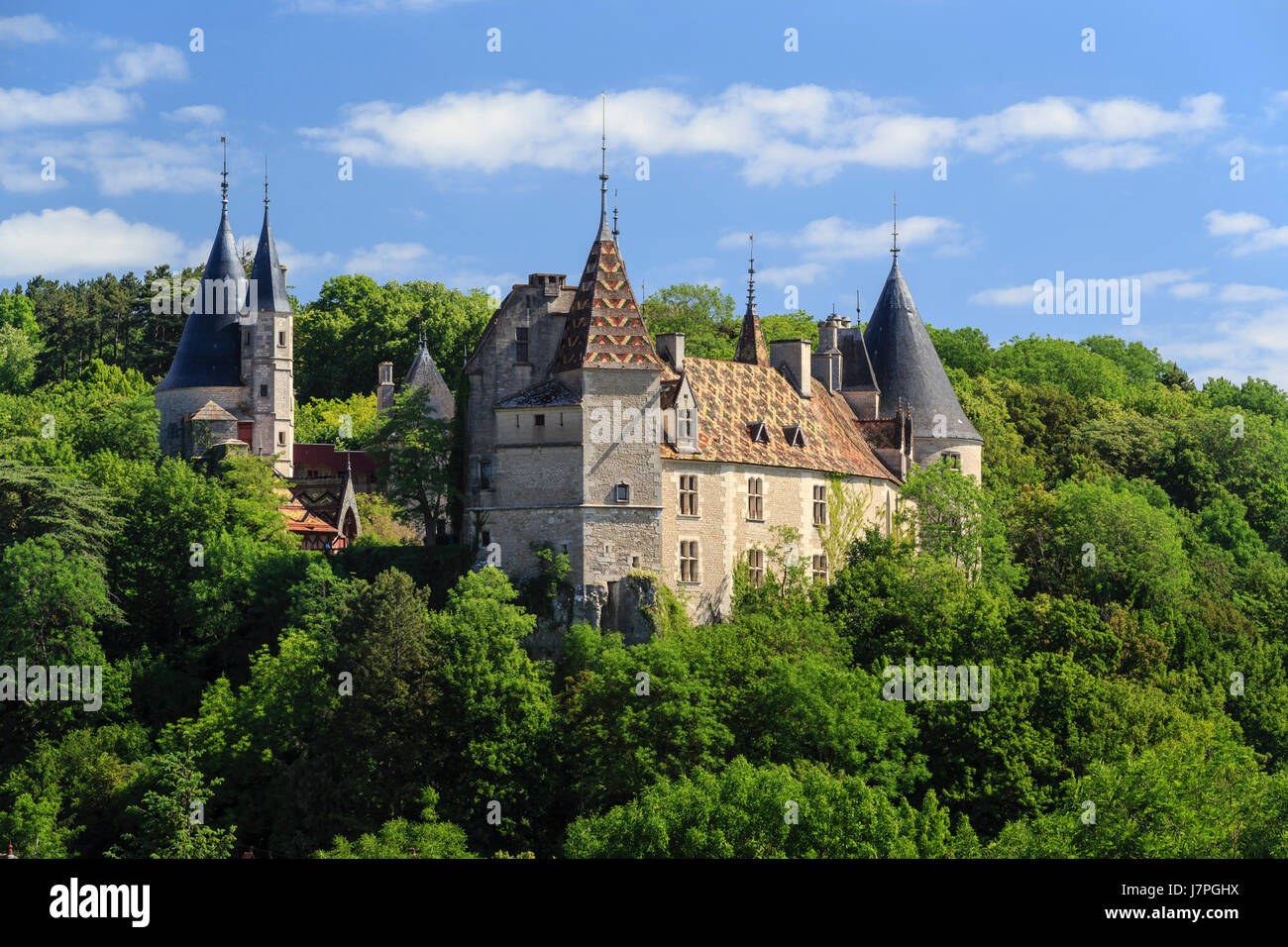 France, Côte d'Or, Bourgogne, la Rochepot, le château de Rochepot Banque D'Images