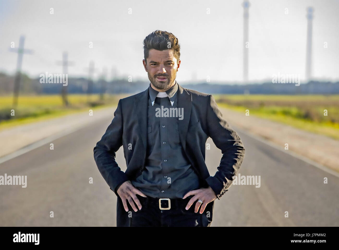 2016 prédicateur Sony Picture TV série avec Dominic Cooper Banque D'Images