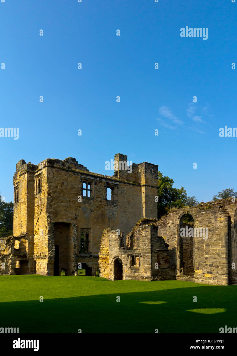 Les ruines de château d'Ashby De La Zouch Leicestershire Angleterre Royaume-uni une forteresse médiévale construite au 11e siècle Banque D'Images