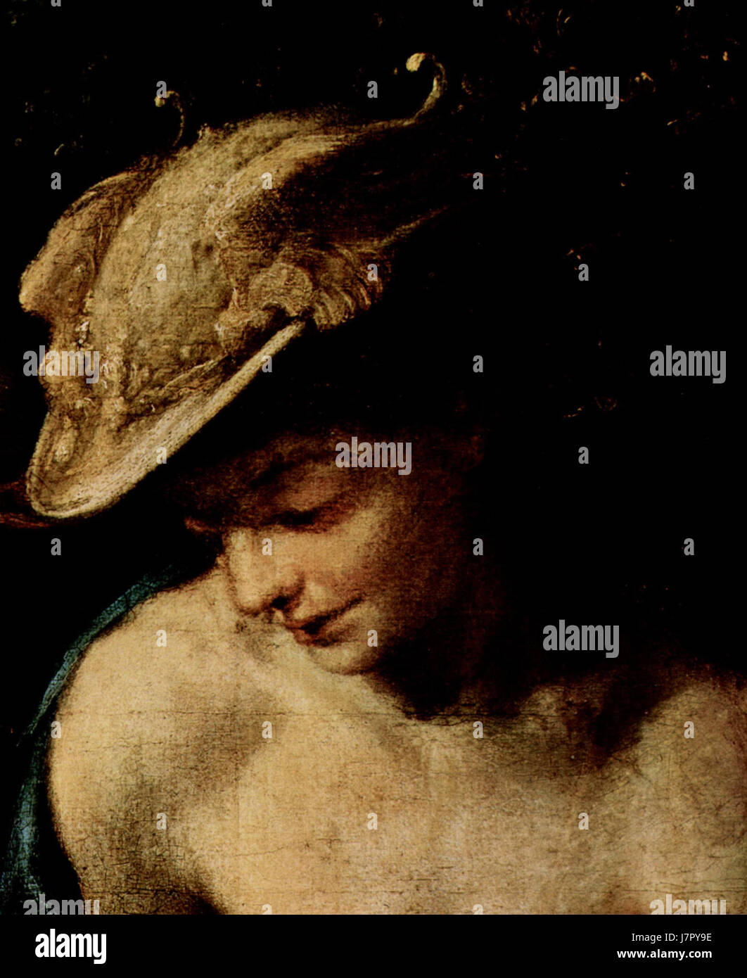 Correggio est un peintre italien de la Renaissance connu pour son utilisation du chiaroscuro et sa représentation habile de la lumière et de l'ombre. Cette œuvre, répertoriée comme 014, fait probablement référence à l'une de ses célèbres peintures ou fresques. Banque D'Images
