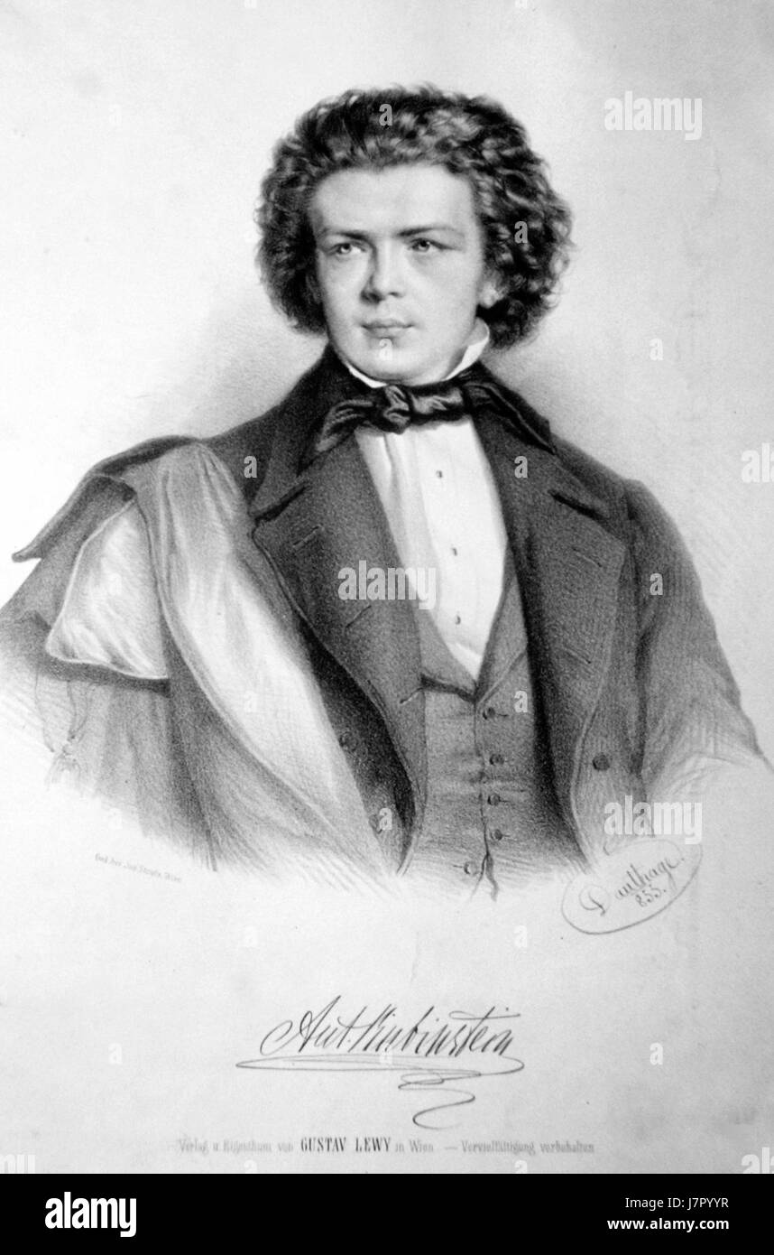 Anton Rubinstein 1855 Litho Banque D'Images