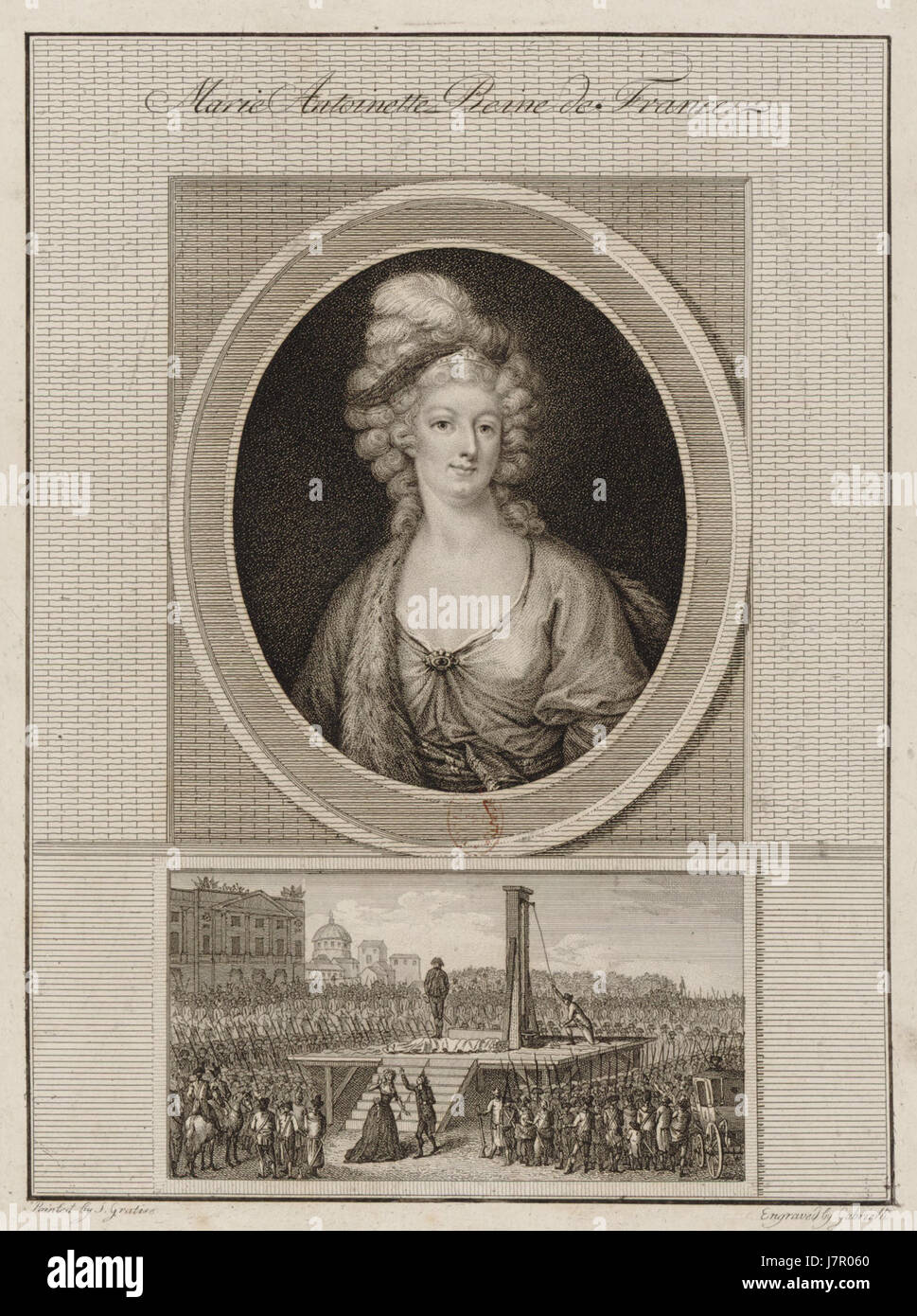 Marie Antoinette reine de France Gabrielli 1793 Banque D'Images