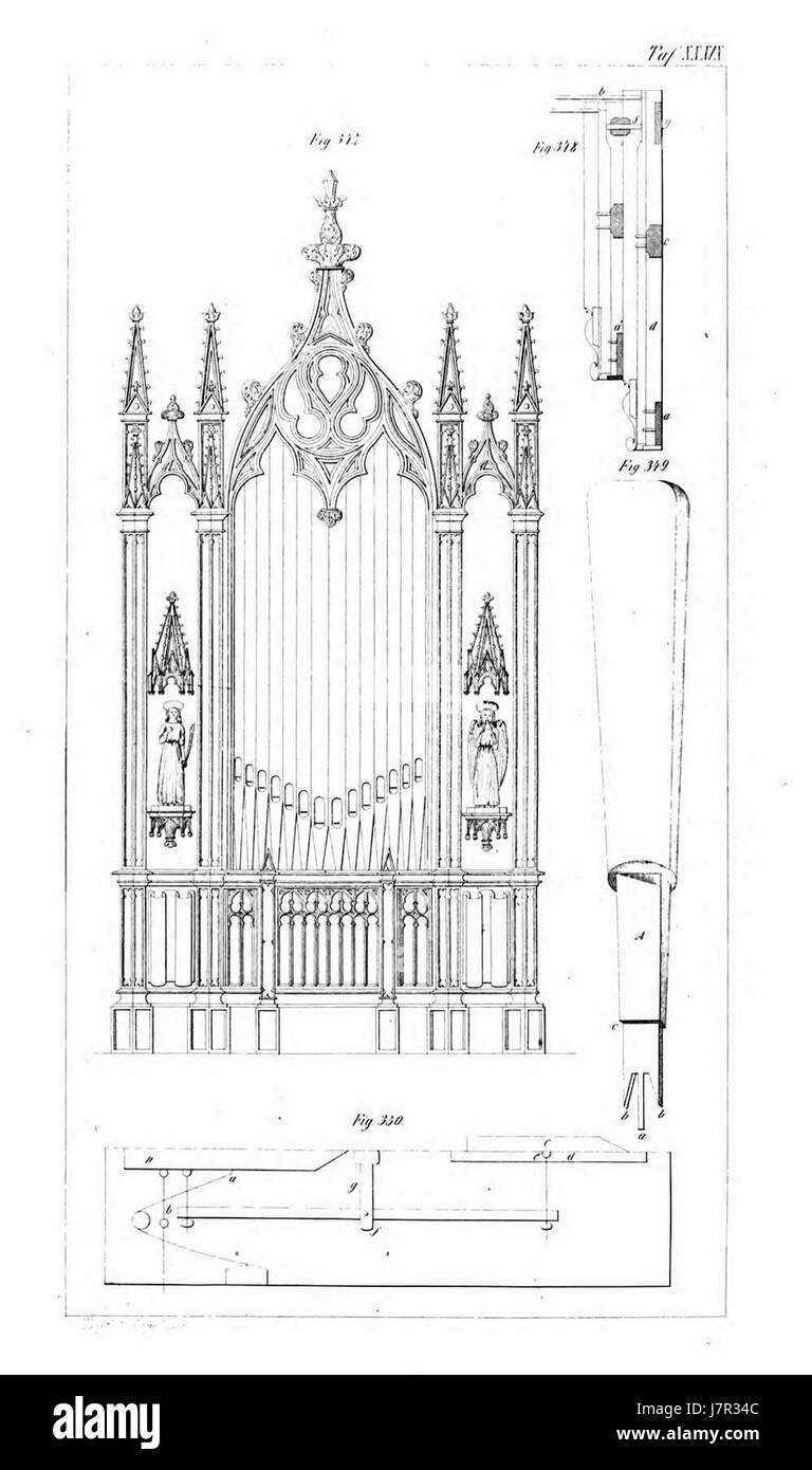 Orgelbaukunst Atlas 039 Tafel Banque D'Images