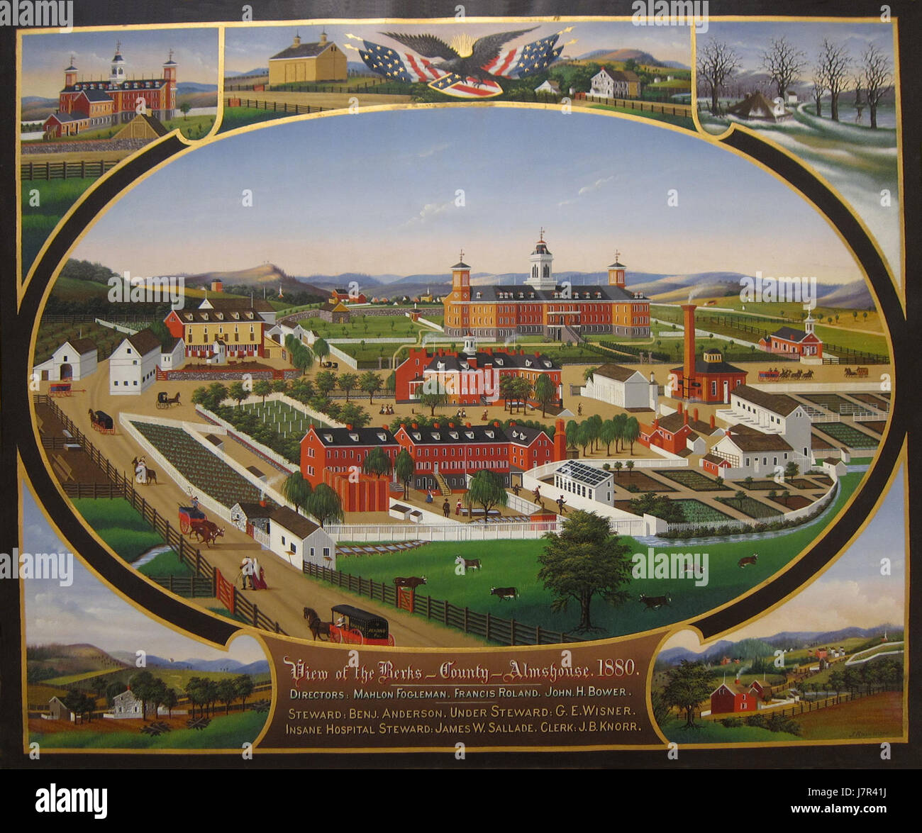 Berks Comté d'indigents par John Rasmussen, 1880 Banque D'Images