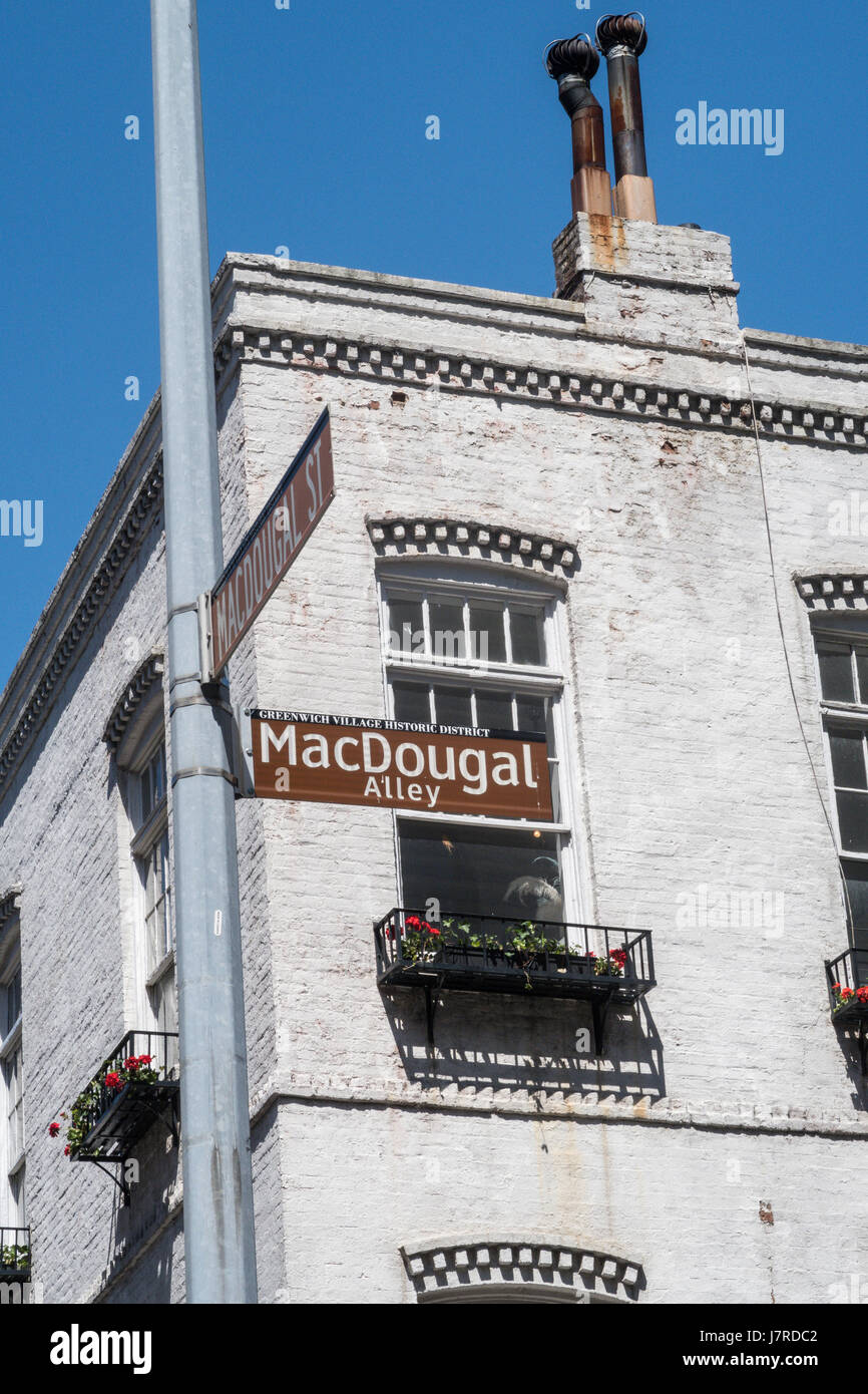 MacDougal Alley à Greenwich Village, NEW YORK Banque D'Images