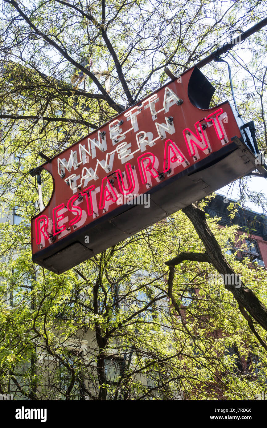 Minetta Tavern Bar et Restaurant, NYC Banque D'Images