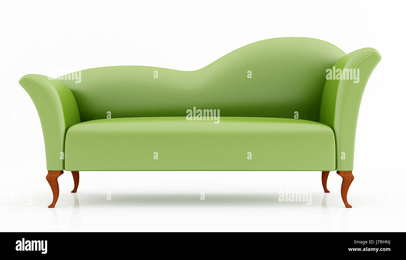 Isolé de l'objet de la table meubles canapé design blanc minimaliste unique de l'objet Banque D'Images
