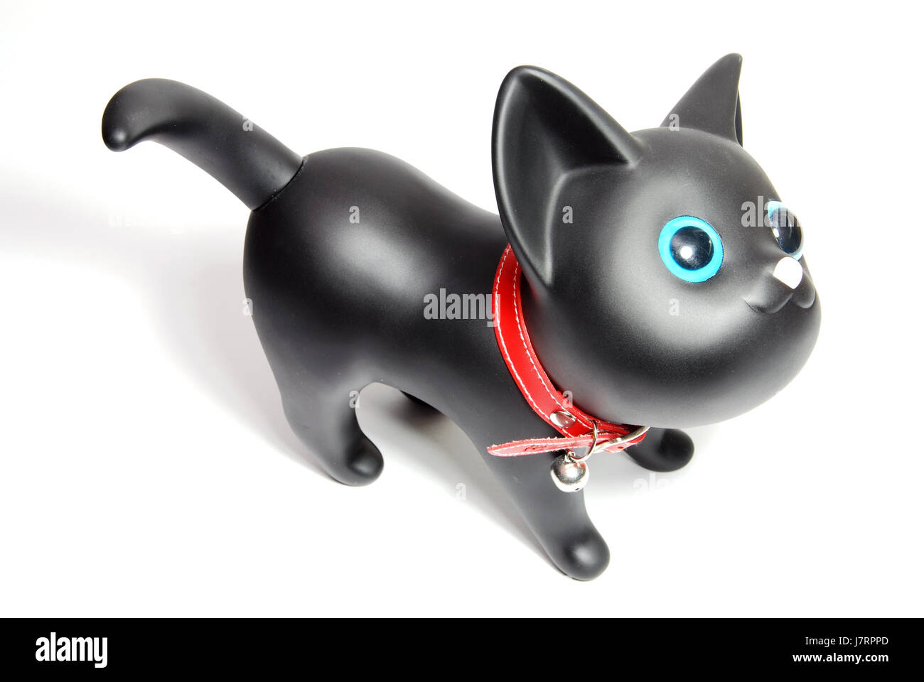Les animaux isolés jetblack basané noir deep black japon pussycat cat chat domestique Banque D'Images