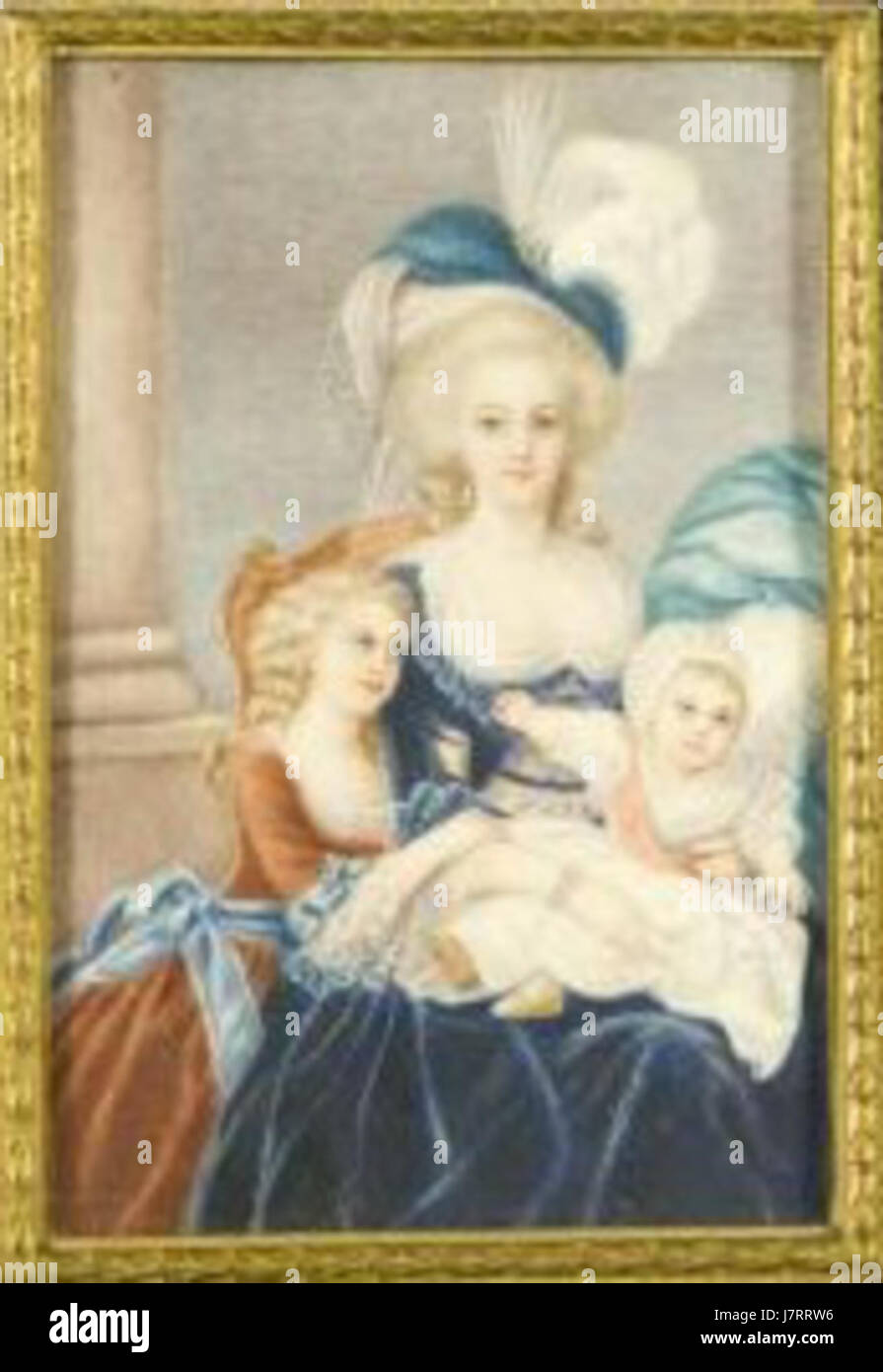 Balleroy Marie Antoinette et ses enfants Banque D'Images