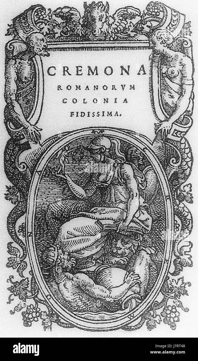 Cremona map Banque d'images noir et blanc Alamy