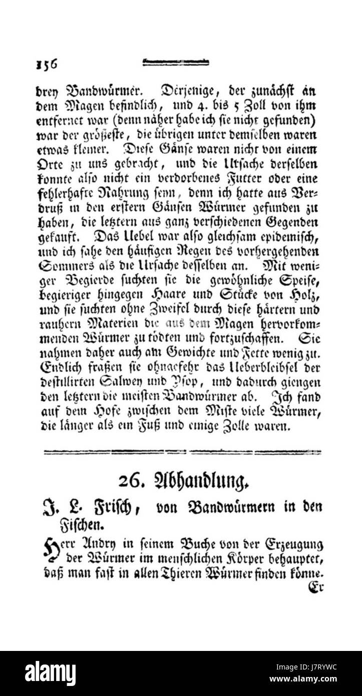 Ce titre fait référence à une étude scientifique ou médicale, éventuellement liée à la parasitologie. Le terme bandwurm fait référence à un ténia, et fisch signifie poisson en allemand, suggérant une étude sur les infestations parasitaires chez les poissons. Banque D'Images