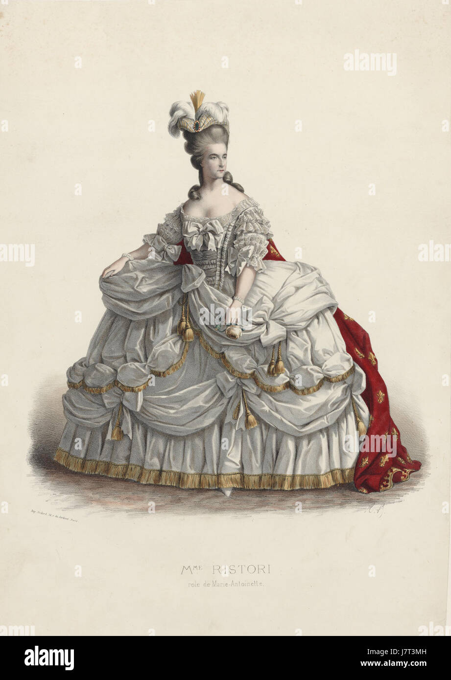 Adelaide Ristori als Marie Antoinette Banque D'Images