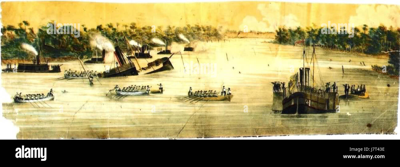 Représentation du 'Buque Rio de Janeiro', un navire historique associé à l'histoire maritime. Banque D'Images