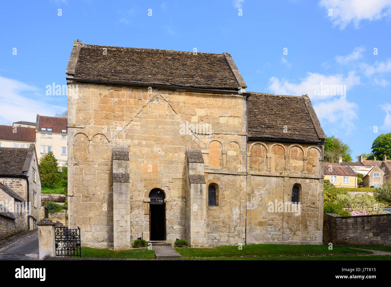 L'Église saxonne de Saint-Laurent dans le centre historique de la ville de Bradford on Avon, Wiltshire, Angleterre. Banque D'Images