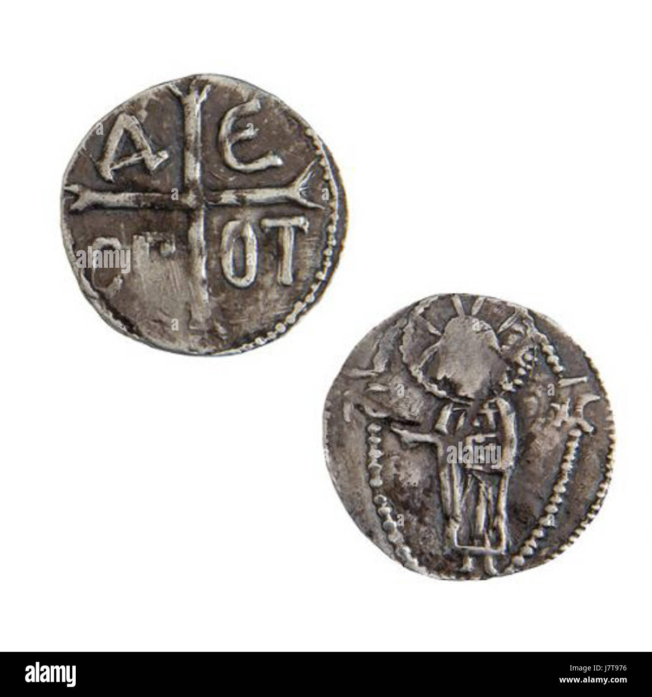 Une pièce du règne de Stevan le Grand, un souverain serbe, connu pour sa valeur historique et son aperçu de l'économie et de la culture pendant son règne au XIVe siècle. Banque D'Images