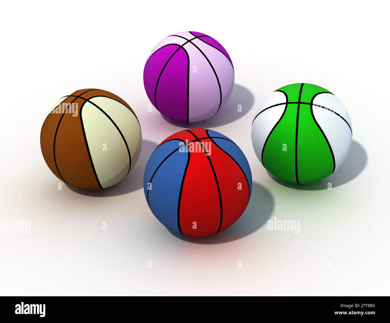Sport sports ball isolé de l'objet peinture vert cercle illustration Banque D'Images