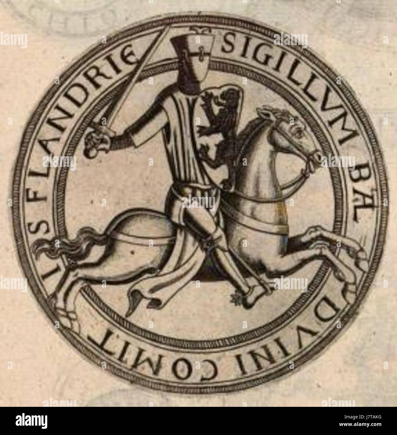 Baldwin Ier de Constantinople fut le premier empereur de l'Empire latin de Constantinople, régnant de 1204 à 1205. Son règne marque la création de l'Empire latin après la quatrième croisade et la chute de l'Empire byzantin. Banque D'Images