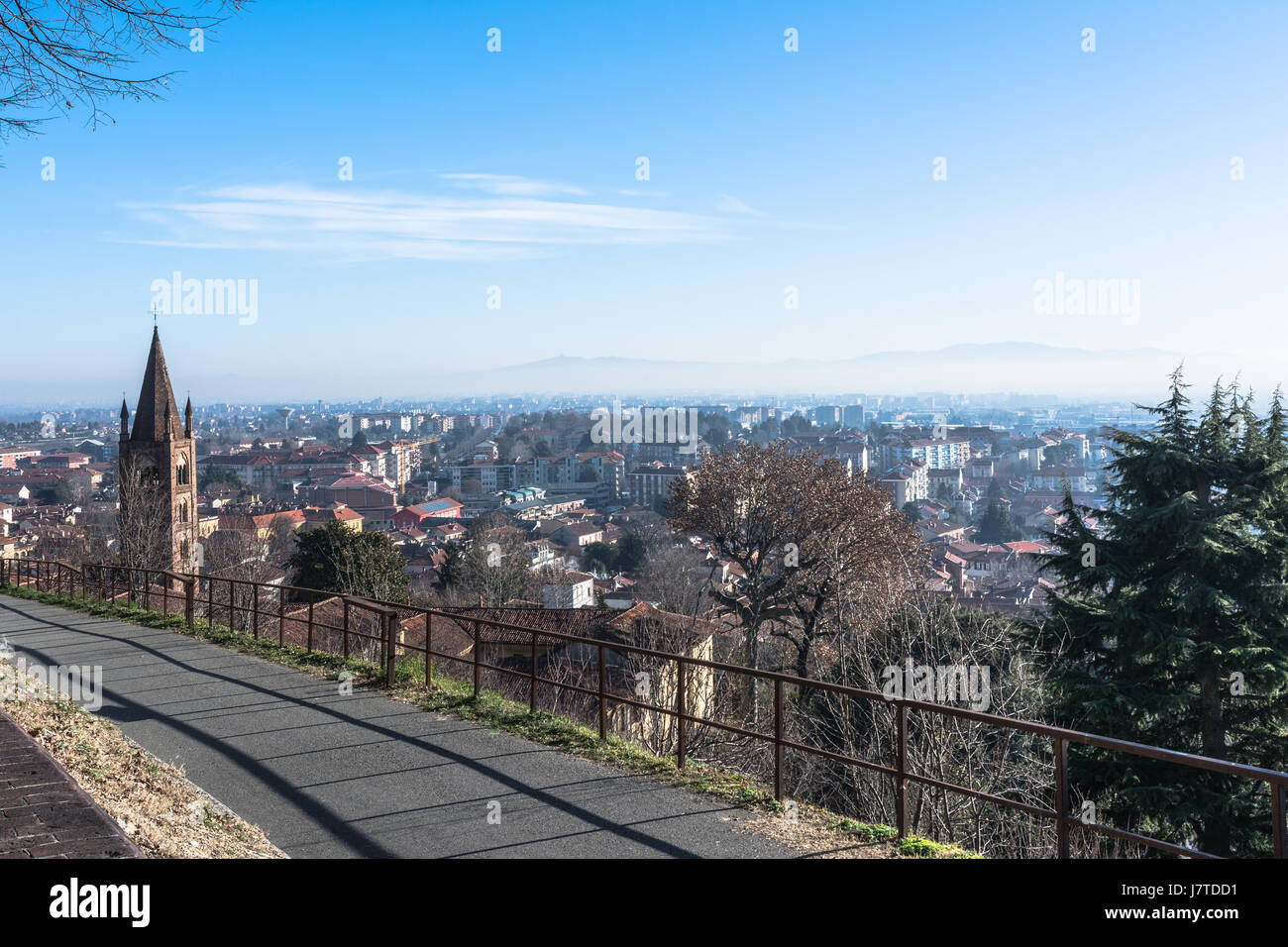Vue aérienne du Château de Rivoli, Turin, Italie Banque D'Images