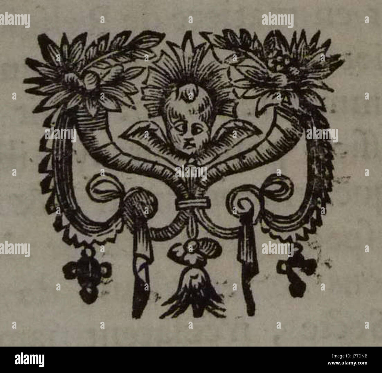 Cette image est tirée de *Recueil d'emblÃ¨mes*, volume I, représentant une illustration emblématique avec un motif cul-de-lampe. Les emblèmes étaient populaires dans l'art de la Renaissance, symbolisant des concepts moraux ou philosophiques. La pièce fait partie d'un livre d'emblèmes, un genre qui a gagné en importance au XVIe siècle. Banque D'Images