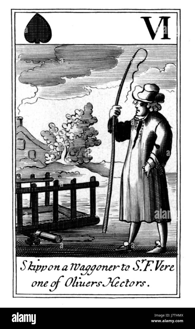 6 Cavalier de pique Banque D'Images