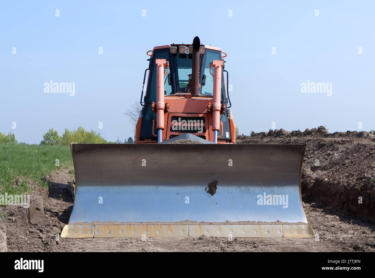 Moteur d'entraînement moteur drague bulldozer chargeur avant chantier de travaux Banque D'Images