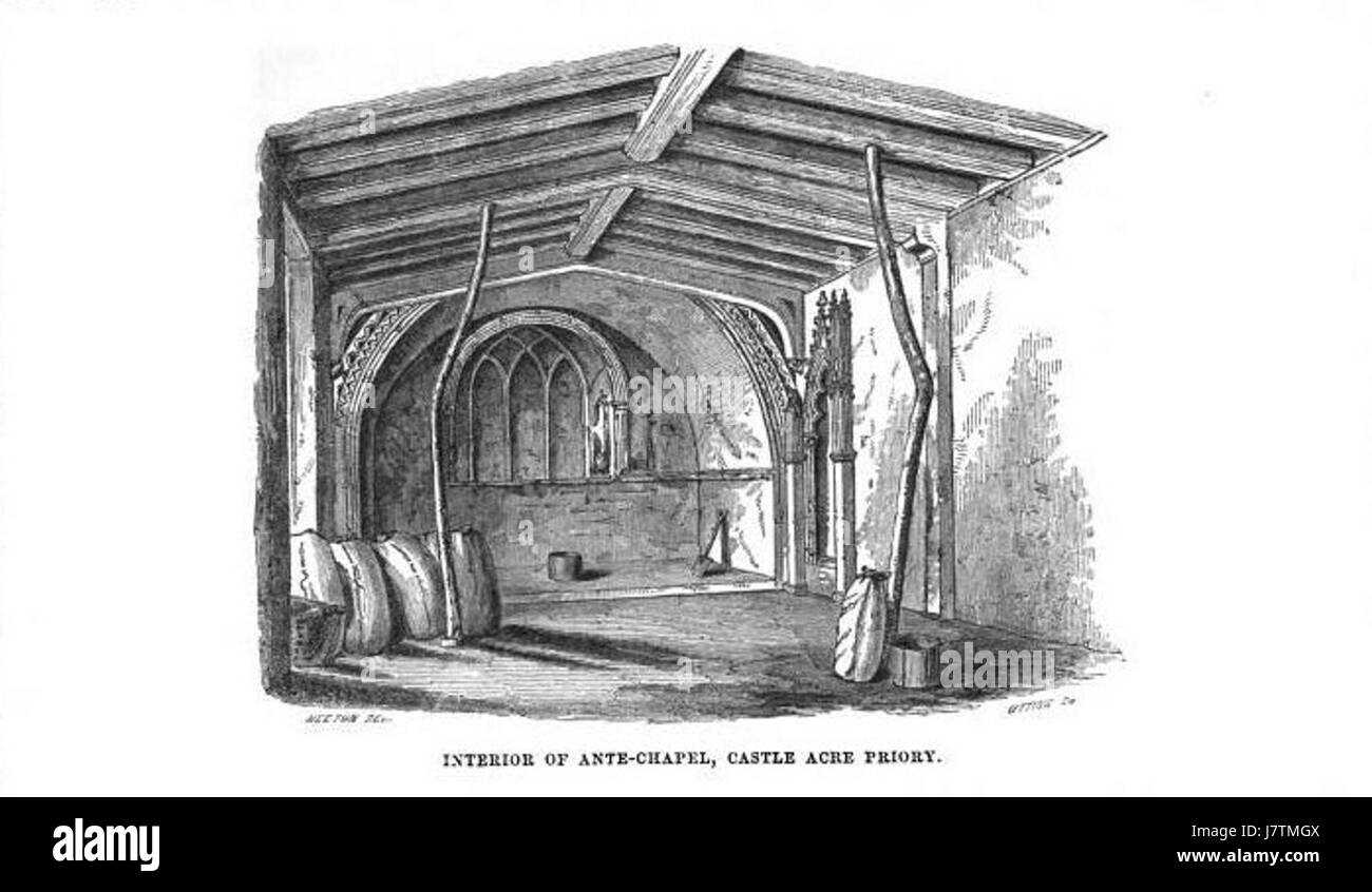 Ante Chapelle Château Acre Prieuré Banque D'Images