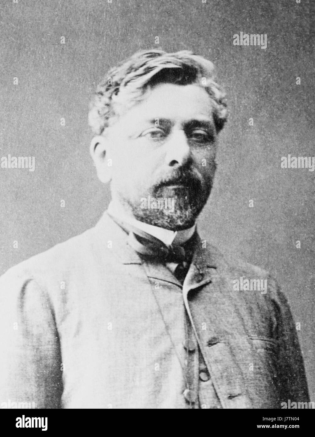 La collection de photographies du bain News Service présente une image de Gustave Eiffel, le célèbre ingénieur français connu pour avoir conçu la Tour Eiffel, présentée à la Bibliothèque du Congrès. Banque D'Images