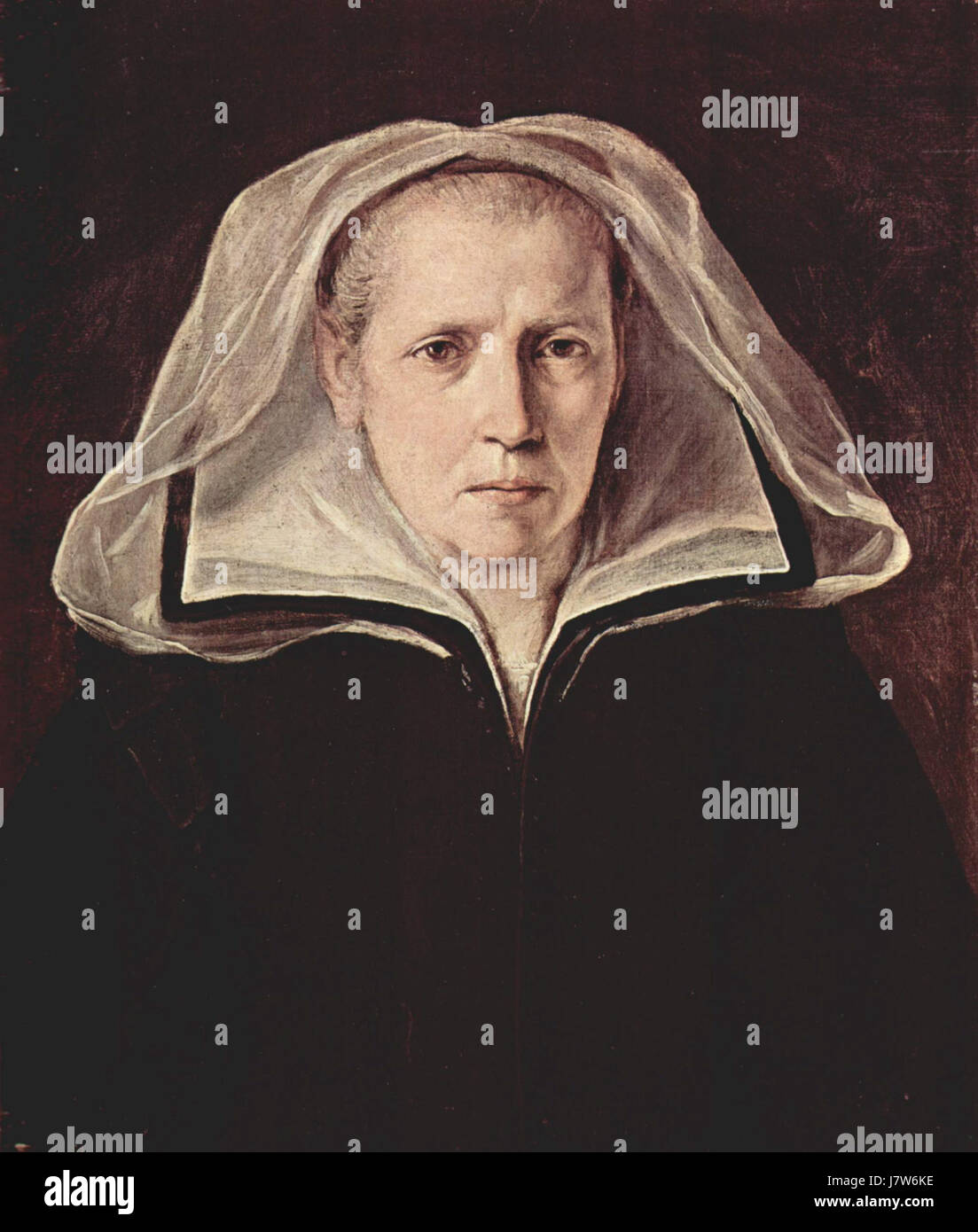 Le « Portrait de la mère de l'artiste » de Guido Reni est un tableau renommé du XVIIe siècle. L'œuvre capture l'expression douce de sa mère, démontrant l'habileté de Reni en portrait et sa capacité à représenter la profondeur émotionnelle. Banque D'Images