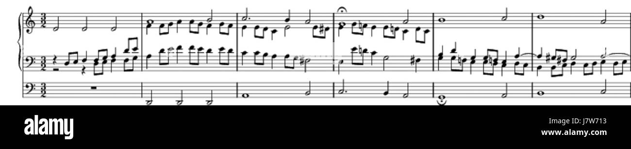 BWV 629 est une composition musicale de Johann Sebastian Bach, connue pour sa structure complexe et sa place dans la musique d'orgue de Bach. Il fait partie d'une collection d'œuvres sacrées et met en valeur la maîtrise de l'orgue par Bach. Banque D'Images