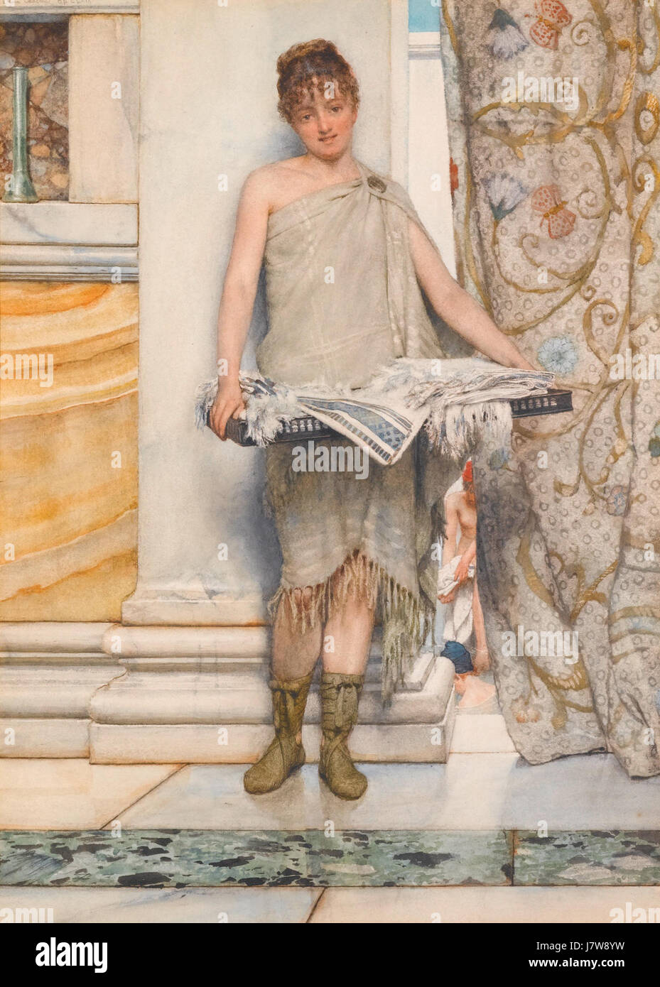 Un balneatrix, par Lawrence Alma Tadema Banque D'Images