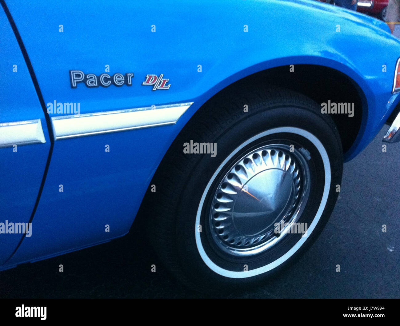 1976 AMC Pacer DL coupé bleu blanc 2014 NC 08 AMO Banque D'Images
