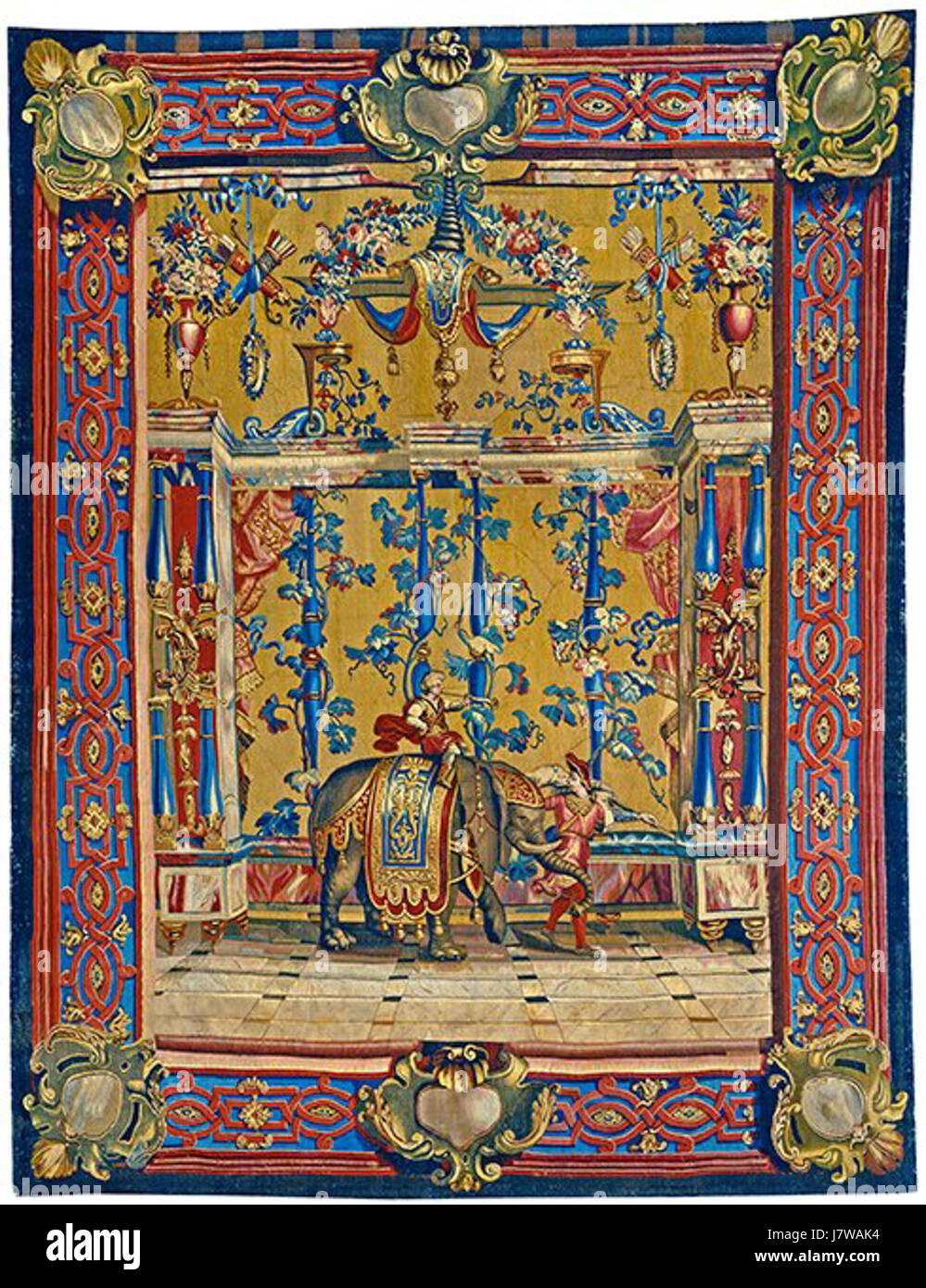 Tapisserie de Beauvais conçu par Jean Baptiste Monnoyer, 1695 Banque D'Images