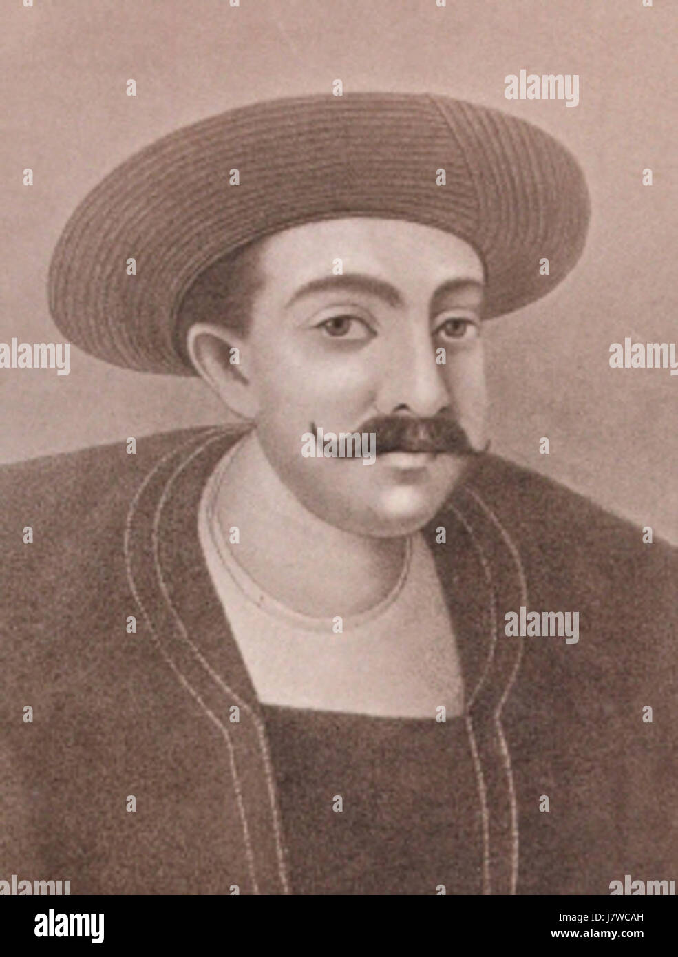 Babar Ali Khan était une figure importante de l'histoire de l'Asie du Sud, connu pour son influence dans la région et ses contributions au paysage culturel et politique de son époque. Banque D'Images