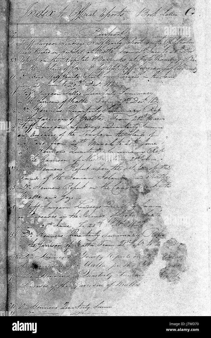 Cette image représente le personnel médical de l'armée britannique dans un hôpital de Malte, en se concentrant sur leurs rapports et leurs activités pendant leur séjour à Malte, en particulier leurs contributions aux soins de santé militaires. Banque D'Images