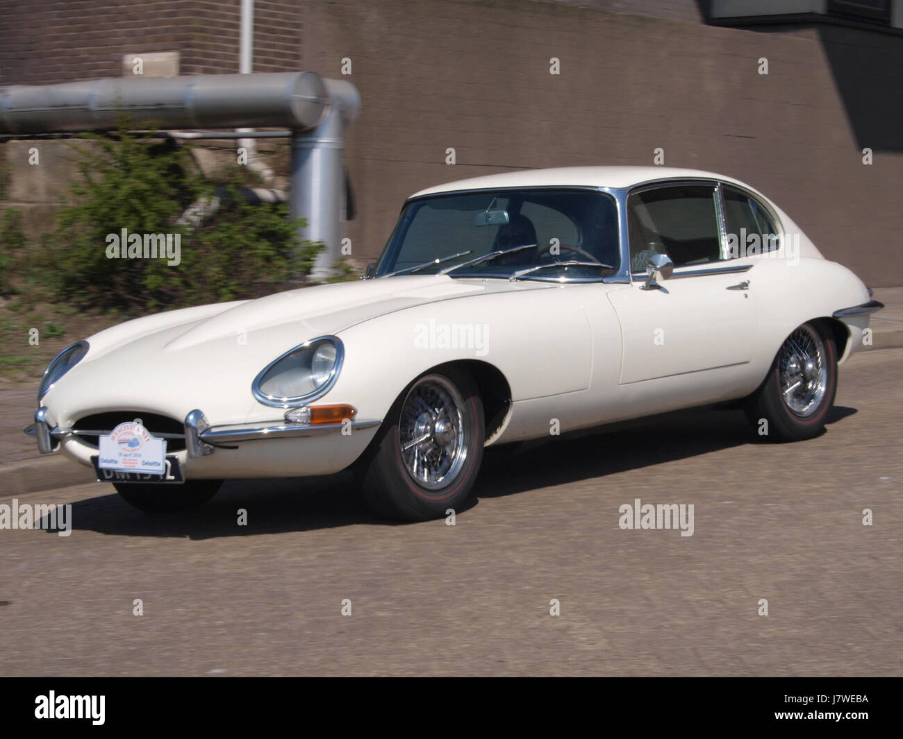 1967 Jaguar Type E 42 Litres 22, enregistrement licence néerlandais DM 1312, pic2 Banque D'Images