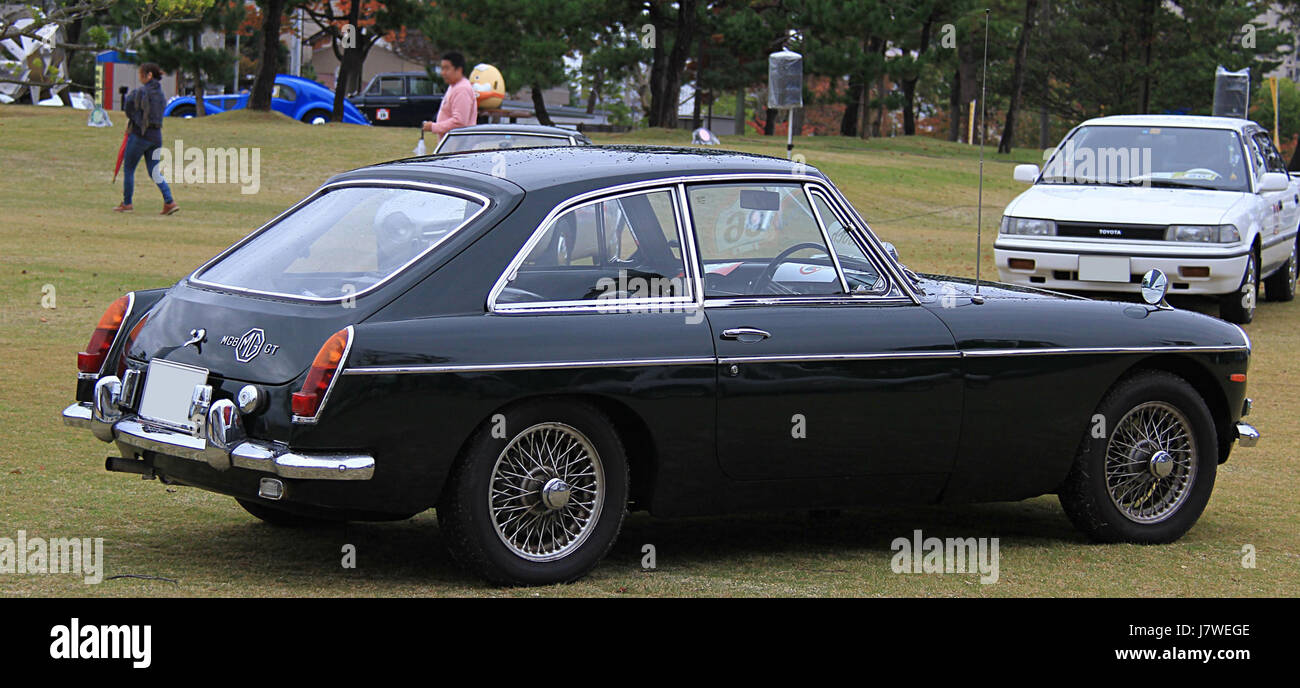 1967 MG MGB GT à l'arrière Banque D'Images