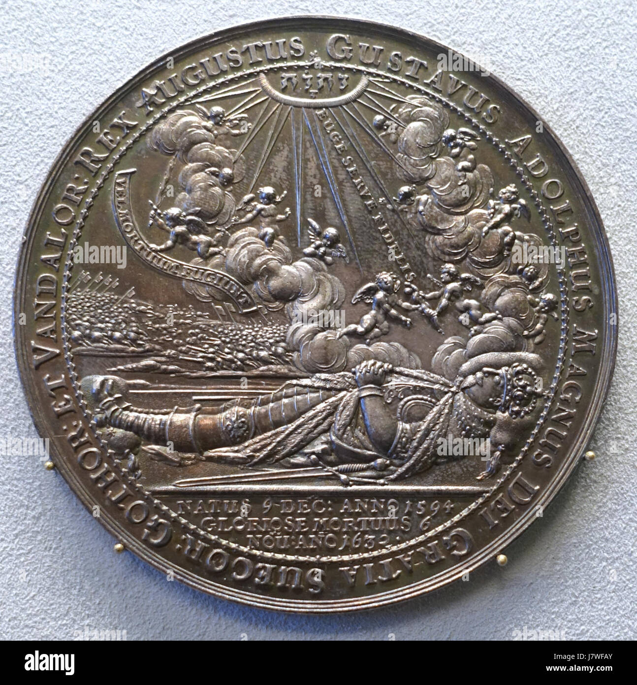 La mort du roi Gustave II Adolphe de Suède, par Sebastion Dadler, 1632, cette impression 1634 Musée Bode DSC02813 Banque D'Images