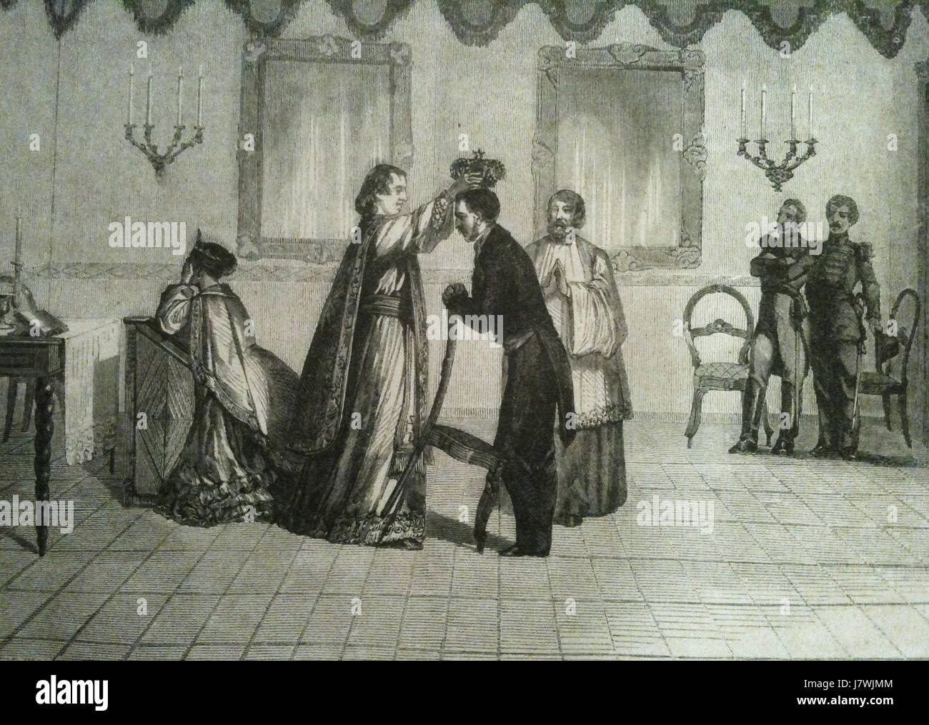 Couronnement de Radama II Banque D'Images