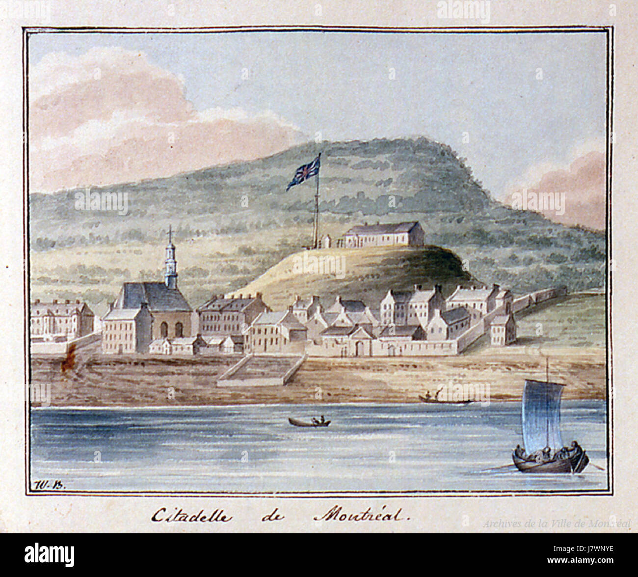 La Citadelle de Montréal est une fortification historique de Montréal, au Canada, construite pour défendre la ville, avec des liens avec William Bent Berczy, figure notable de son histoire. Banque D'Images