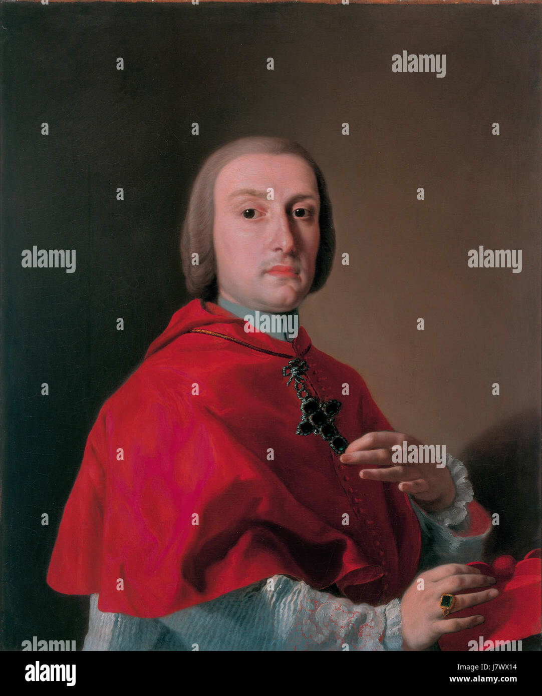 Le Cardinal Antonio Sersale, par Francesco de Mura Banque D'Images