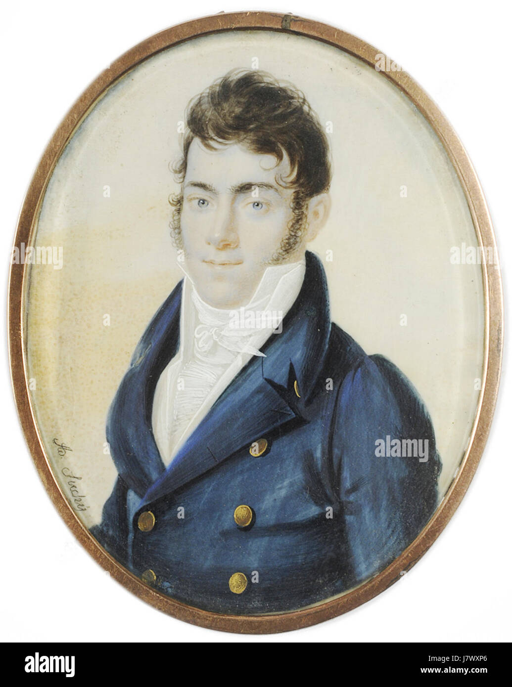 Adalbert Suchy Portrait d'une jeune aristocrate 1820s Banque D'Images