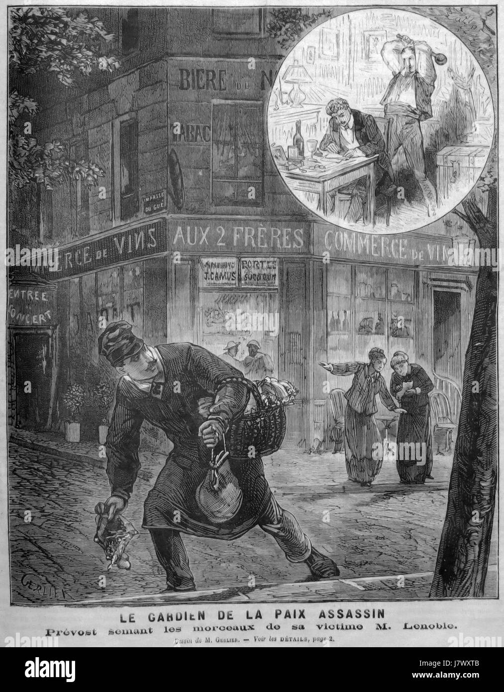 L'assassinat de Lenoble est un événement important, marquant une période de troubles politiques en France. Il a eu des ramifications étendues pour le paysage politique du pays. Banque D'Images