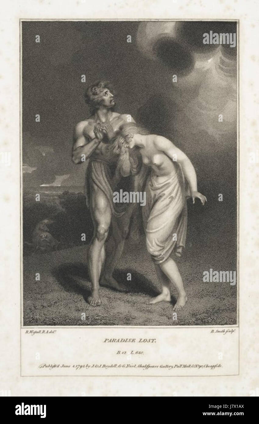 Adam et Eve banni du Paradis Banque D'Images