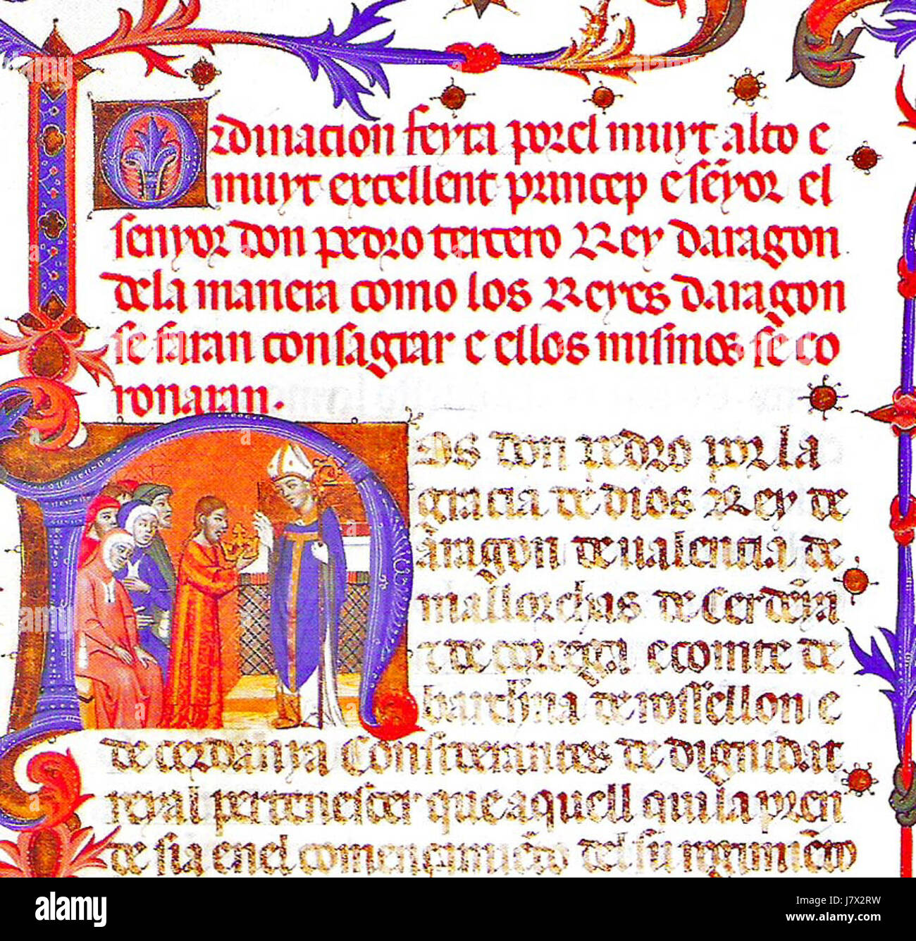 Ordinacion Caplletra N de la manera como los Reyes daragon ellos mismos se coronaran Banque D'Images